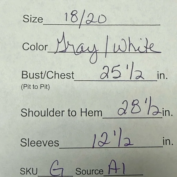 Cato Gray Floral Stripe Peasant Blouse Puff Sleeve Boho 18/20W - Picture 8 of 8